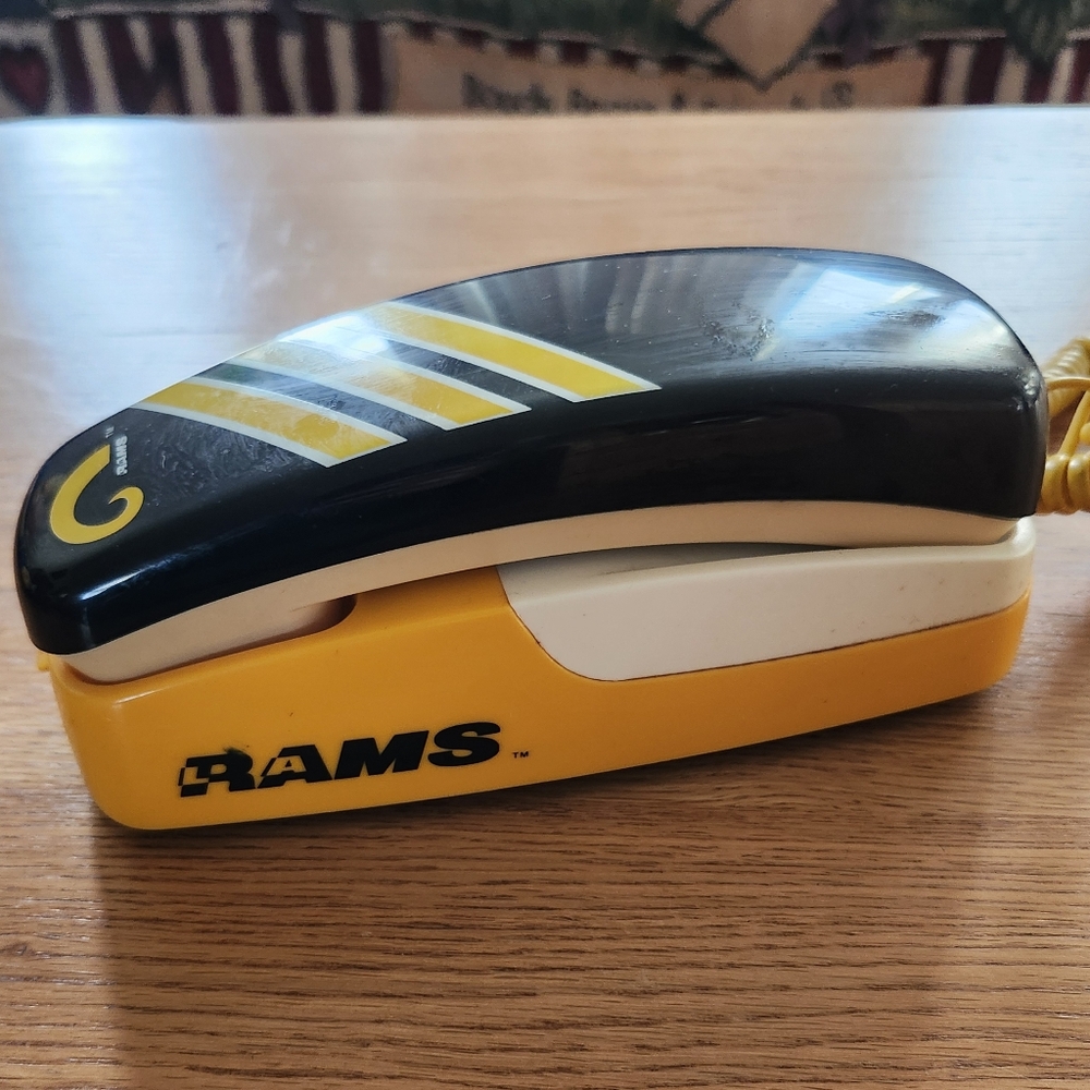 1980s Rams NFL Themed Black and Yellow Phone By Telko